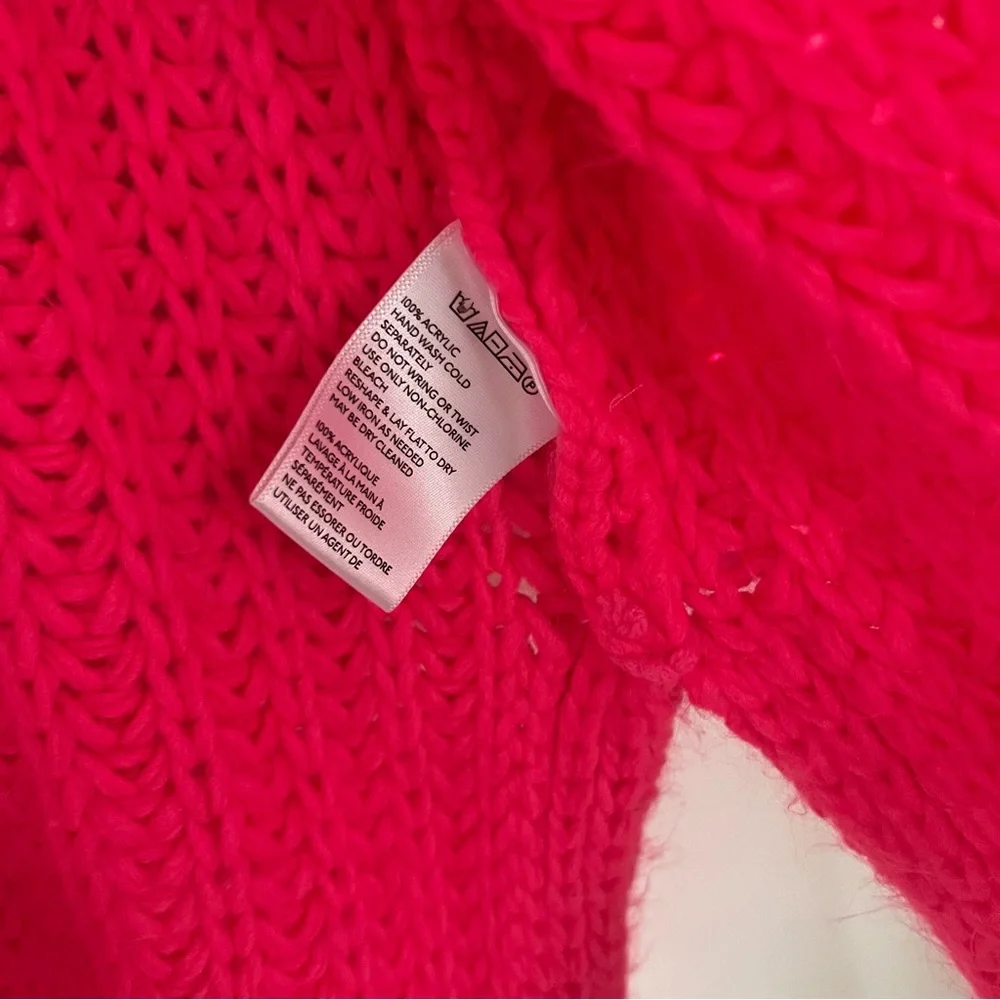 Silence + Noise Neon Pink Chunky Ally Cardigan Urban Outfitters - Picture 5 of 13